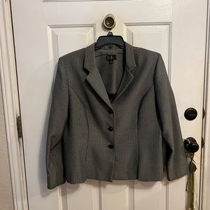 Womens blazer, black and white fabric